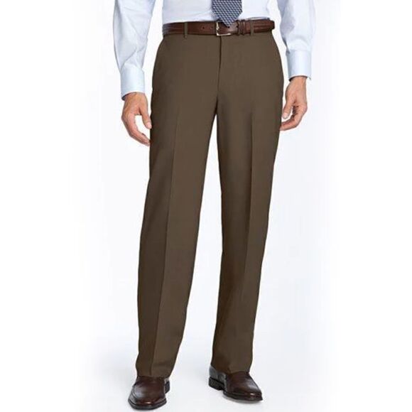 NWT Men's Hart Schaffner Marx New York Fit Wool Dress Pants Brown Size 42 - Picture 1 of 6